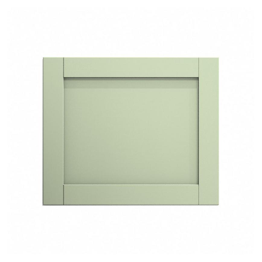 Witney Reed Green 600mm x 506mm Tall Microwave Top Box Door Shown Closed from the Front