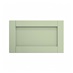 Witney Reed Green 600mm x 360mm Half Height Door Shown Closed from the Front as Part of a Drawer Unit