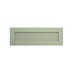 Witney Reed Green 800mm x 275mm Pan Drawer Front Shown Closed from the Front as a Single Drawer