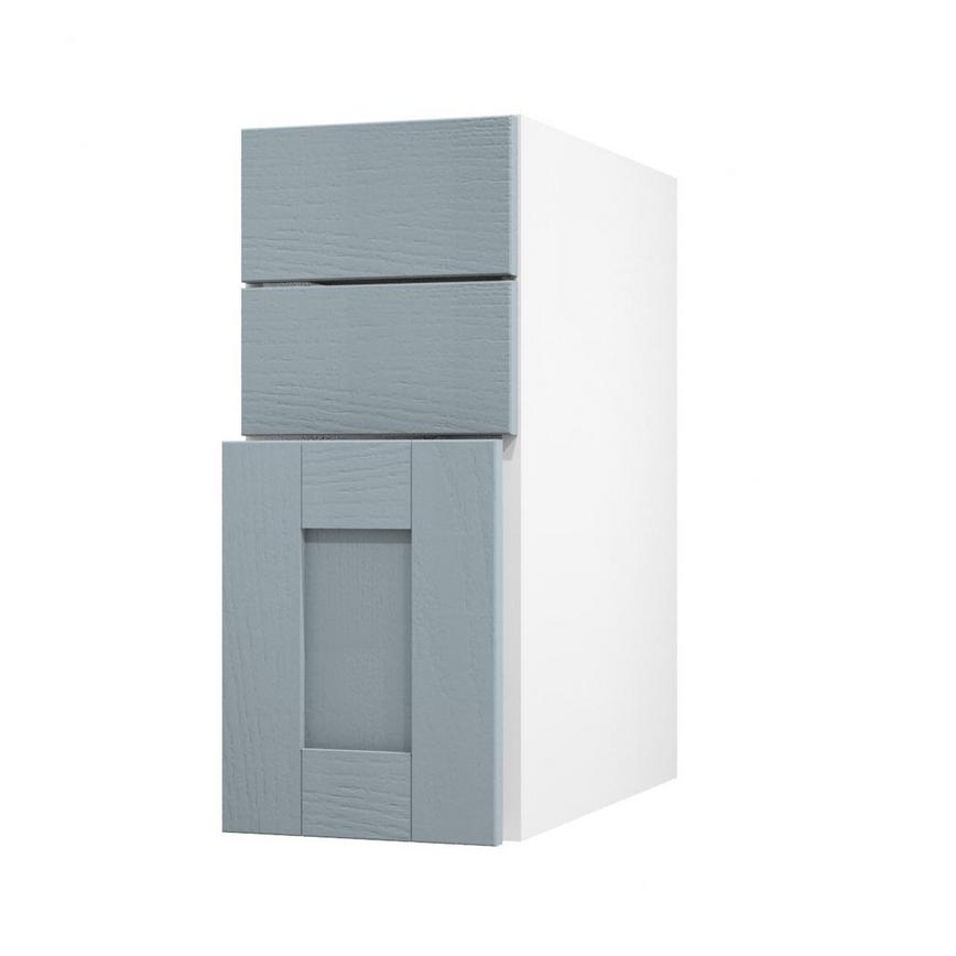 Halesworth Dusk Blue 300 Pan Drawer Door Open