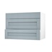 Halesworth Dusk Blue 1000 Fridge Freezer Wall Door Open
