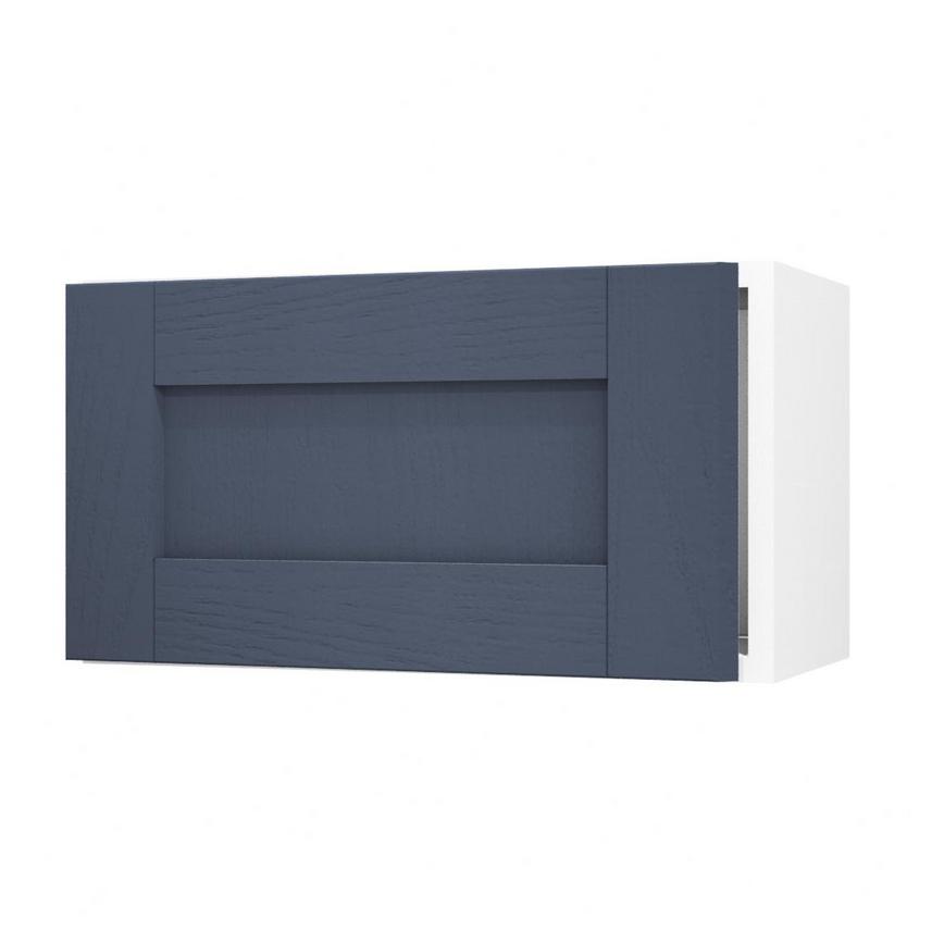 Halesworth Navy 600 Integrated Microwave Topbox Door Open