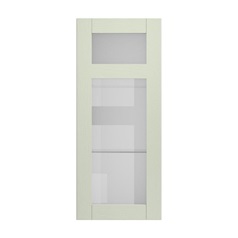 Halesworth Sage Green 500 Panelled Glass Dresser Door