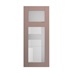 Halesworth Antique Rose 500mm x 1182mm Clear Glass Panelled Dresser Door Shown Closed from the Front