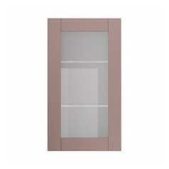Halesworth Antique Rose 500mm x 900mm Tall Clear Glass Door Shown Closed from the Front
