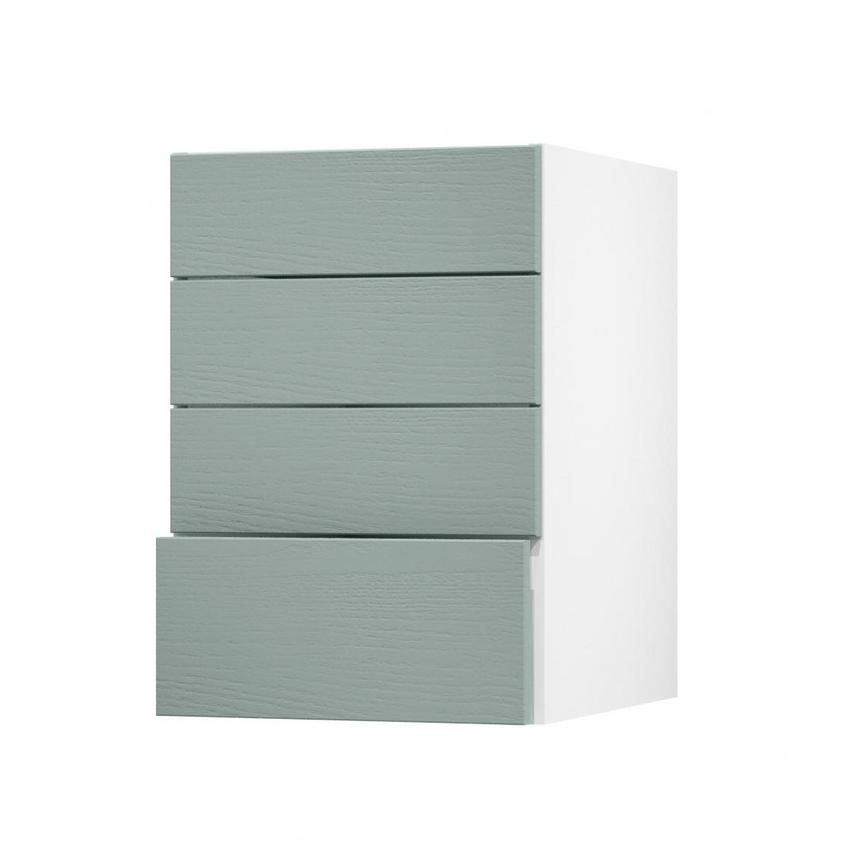 Halesworth Seafoam 500mm x 227mm Drawer Front Shown with the Drawer Open at an Angle as Part of a Full Drawer Unit