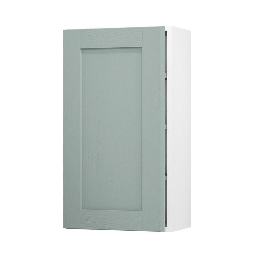 Halesworth Seafoam 500mm x 900mm Tall Door Front Shown Open at an Angle as a Single Door