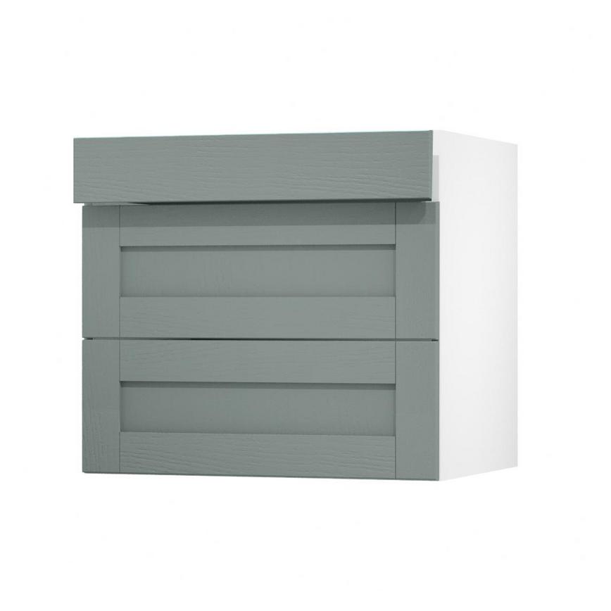 Halesworth Seafoam 800mm x 160mm Drawer Front Shown Open at an Angle as Part of a Drawer Unit