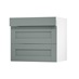 Halesworth Seafoam 800mm x 160mm Drawer Front Shown Open at an Angle as Part of a Drawer Unit