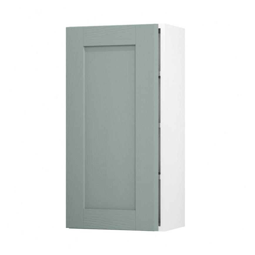 Halesworth Seafoam 450mm x 900mm Tall Door Front Shown Open at an Angle as a Single Door