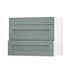 Halesworth Seafoam 900mm x 275mm Pan Drawer Front Shown with the Drawer Open at an Angle as Part of a Full Drawer Unit