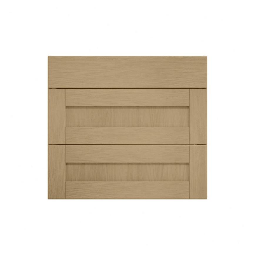 Halesworth Oak 800mm x 160mm Drawer Front Shown Closed as Part of a Full Drawer Unit