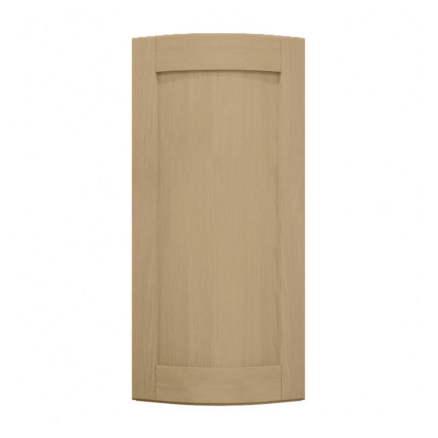 Halesworth Oak 600mm x 310mm Tall Curved Door Shown Closed from the Front as a Single Door