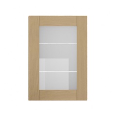 Halesworth Oak 500mm x 720mm Full Height Glass Door Closed from the Front