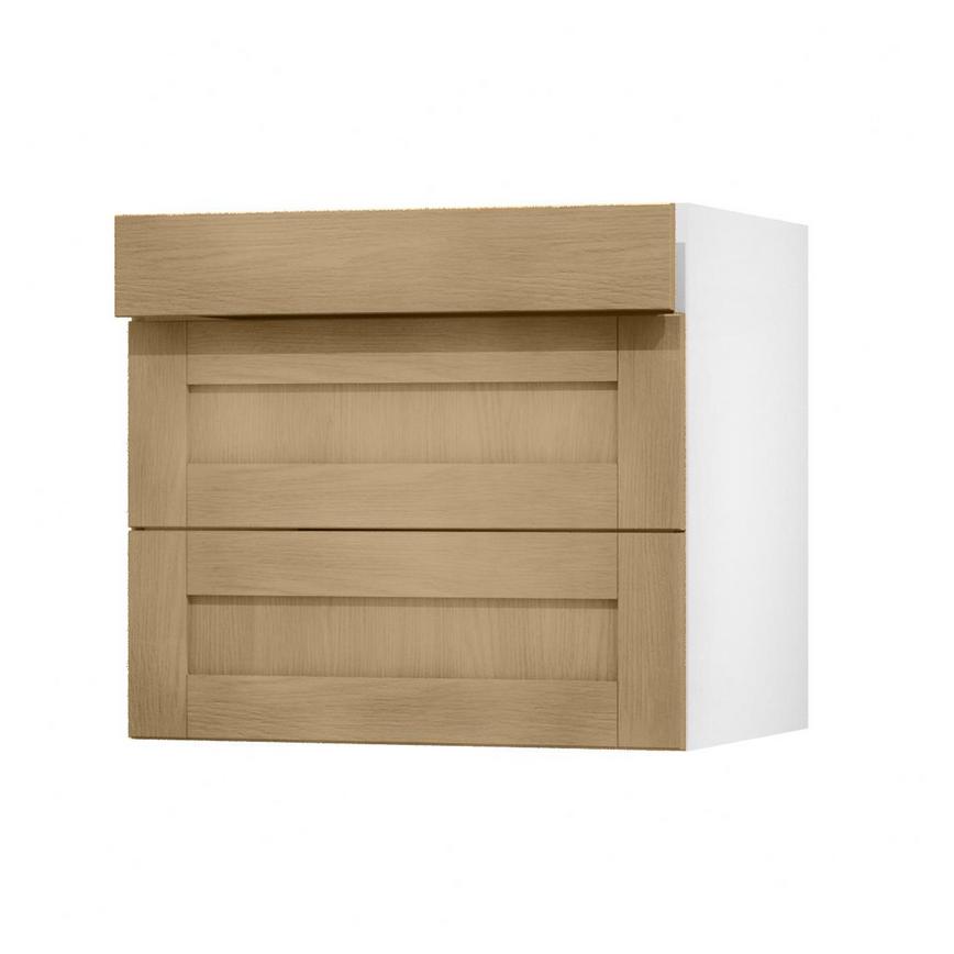 Halesworth Oak 800mm x 160mm Drawer Front Shown Open at an Angle as Part of a Drawer Unit
