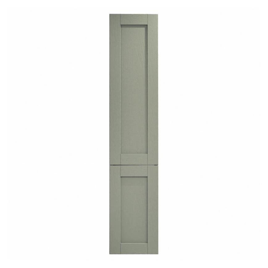 Halesworth Reed Green 400mm x 1200mm Full Height Larder Door Shown Closed from the Front as Part of a Full Larder Unit
