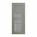 Halesworth Reed Green 500mm x 1182mm Clear Glass Panelled Dresser Door Shown Closed from the Front