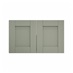 Halesworth Reed Green 800mm x 481mm Pair of Doors Shown Closed from the Front