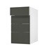Halesworth Ash Green 400 Drawer Front CAD Cut Out Angled Open Unit