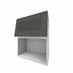 Halesworth Ash Green 600 Integrated Microwave Topbox Door CAD Cut Out Angled Open Unit