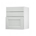 Bridgemere Dove Grey 600 Hob / Pan Drawer Door Open