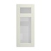 Bridgemere Linen 500mm x 1182mm Clear Glass Panelled Dresser Door Shown Closed from the Front