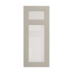 Bridgemere Pebble 500mm x 1182mm Clear Glass Panelled Dresser Door Shown Closed from the Front