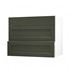 Frome Ash Green 900 Pan Drawer Front CAD Cut Out Angled Open Unit