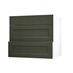Frome Ash Green 800 Pan Drawer Front CAD Cut Out Angled Open Unit