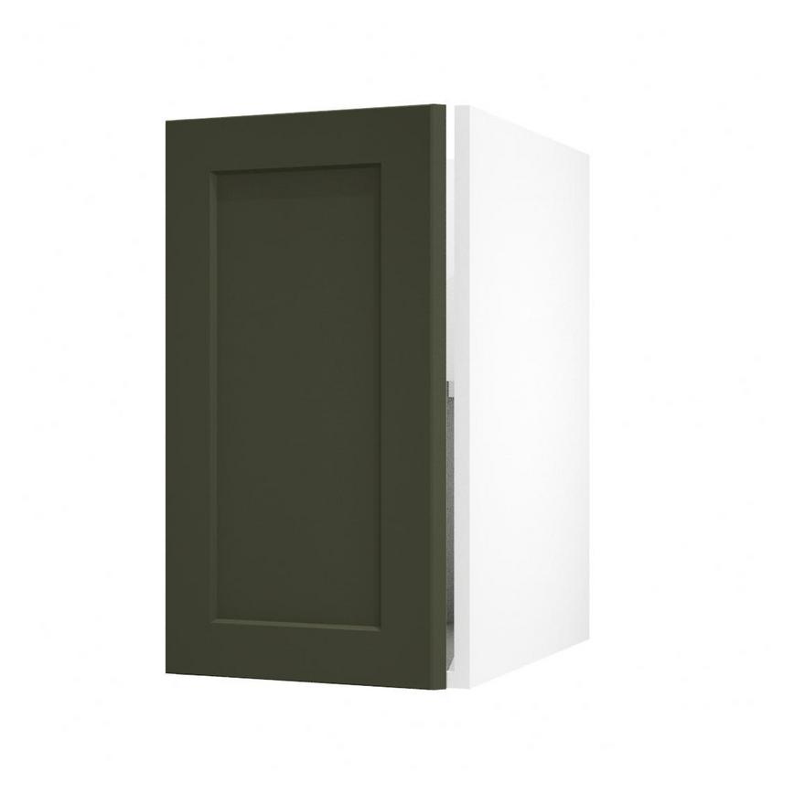 Frome Ash Green 400 Full Height Door CAD Cut Out Angled Open Unit