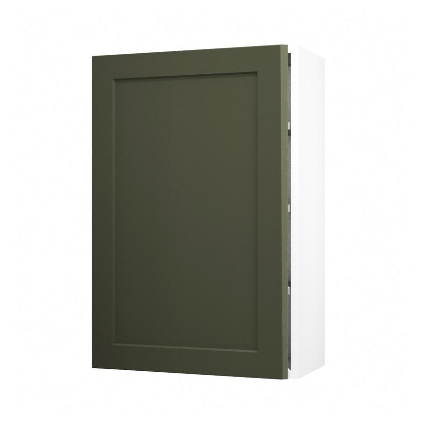 Frome Ash Green 600 Tall Door CAD Cut Out Angled Open Unit