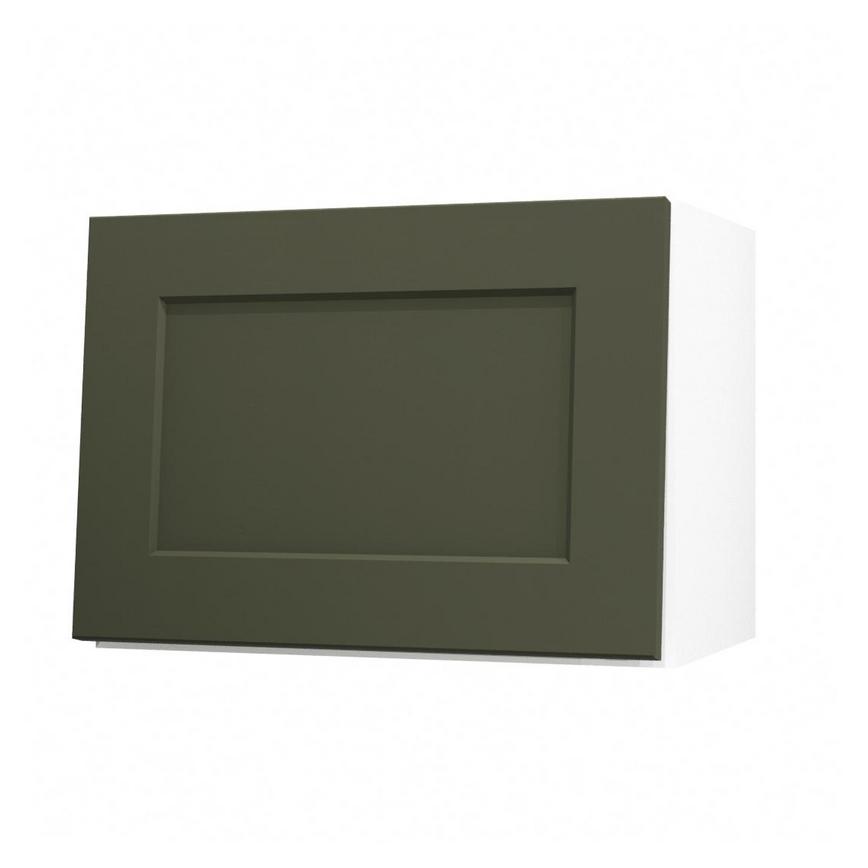 Frome Ash Green 500 Half Height Door CAD Cut Out Angled Open Unit
