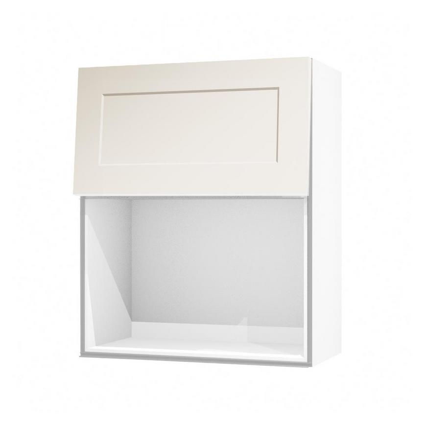 Frome Porcelain 600 Integrated Microwave Topbox Door CAD Cut Out Angled Open Unit