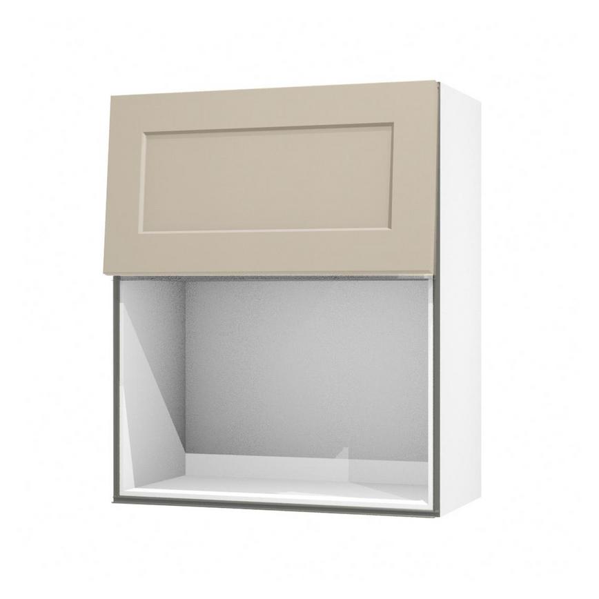 Frome Sandstone 600 Integrated Microwave Topbox Door CAD Cut Out Angled Open Unit