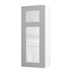 Frome Dove Grey 500 Panelled Glass Dresser Door CAD Cut Out Angled Open Unit