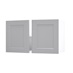 Frome Dove Grey 800 Double Belfast Sink Door (Pair) CAD Cut Out Angled Open Unit
