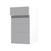 Frome Dove Grey 400 Drawer Front CAD Cut Out Angled Open Unit