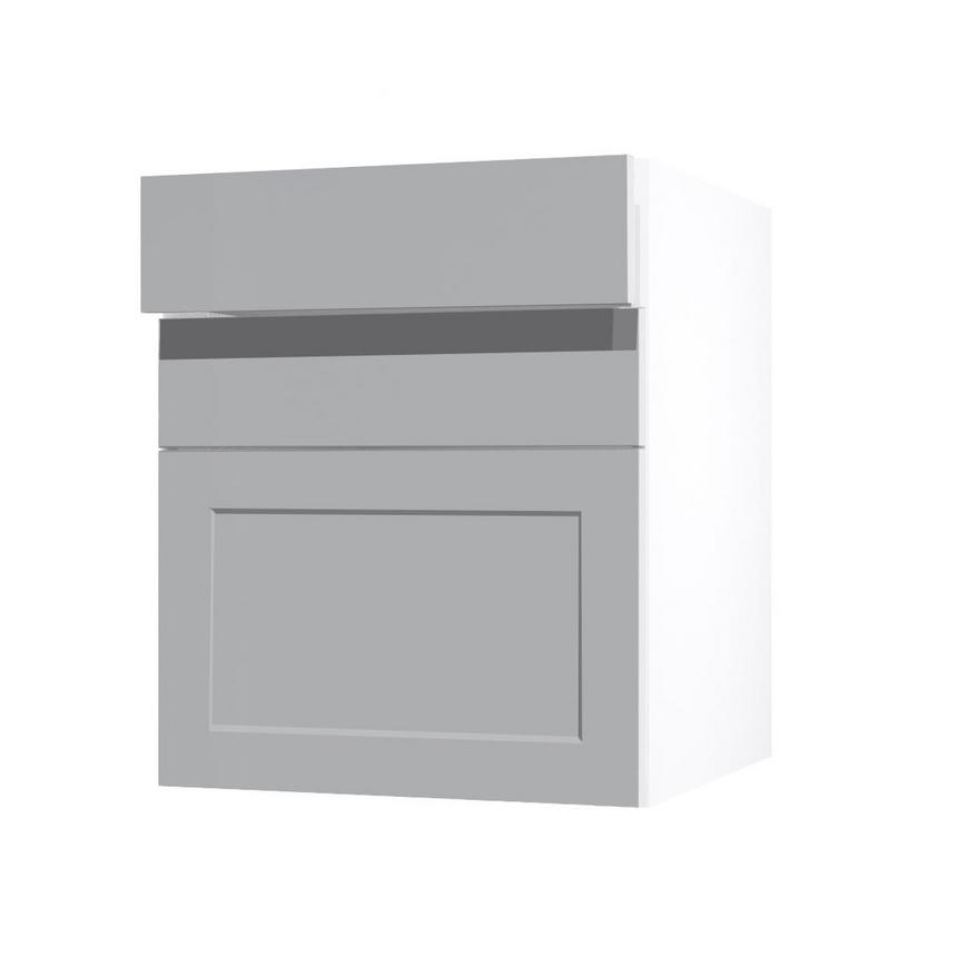 Frome Dove Grey 600 Drawer Front CAD Cut Out Angled Open Unit