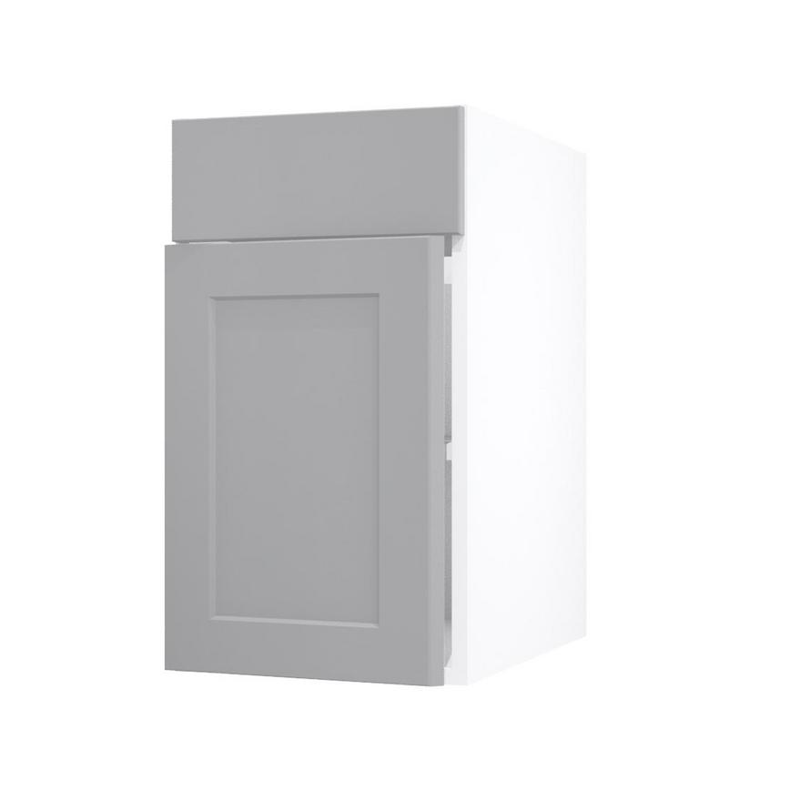 Frome Dove Grey 400 Standard Door CAD Cut Out Angled Open Unit