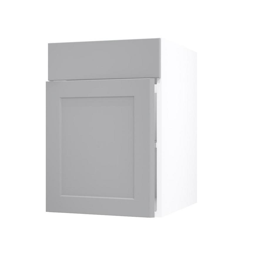 Frome Dove Grey 500 Standard Door CAD Cut Out Angled Open Unit