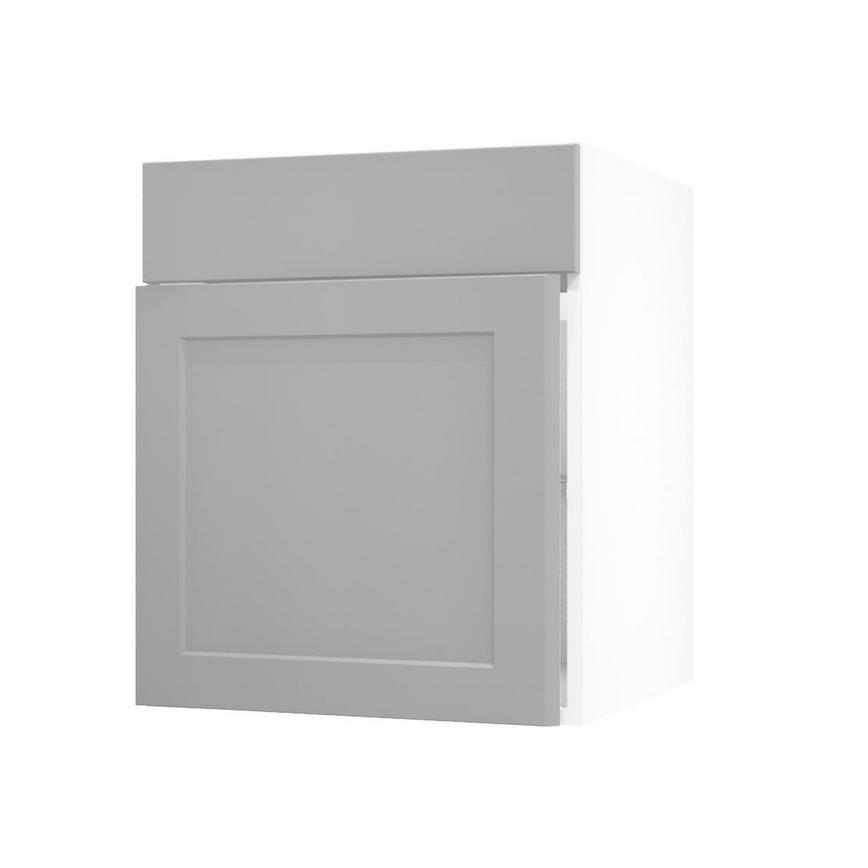 Frome Dove Grey 600 Standard Door CAD Cut Out Angled Open Unit