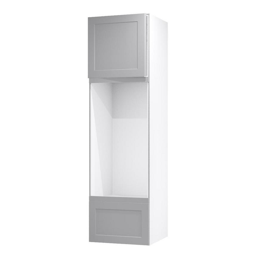 Frome Dove Grey 600 Tall 570 Appliance Tower Door CAD Cut Out Angled Open Unit