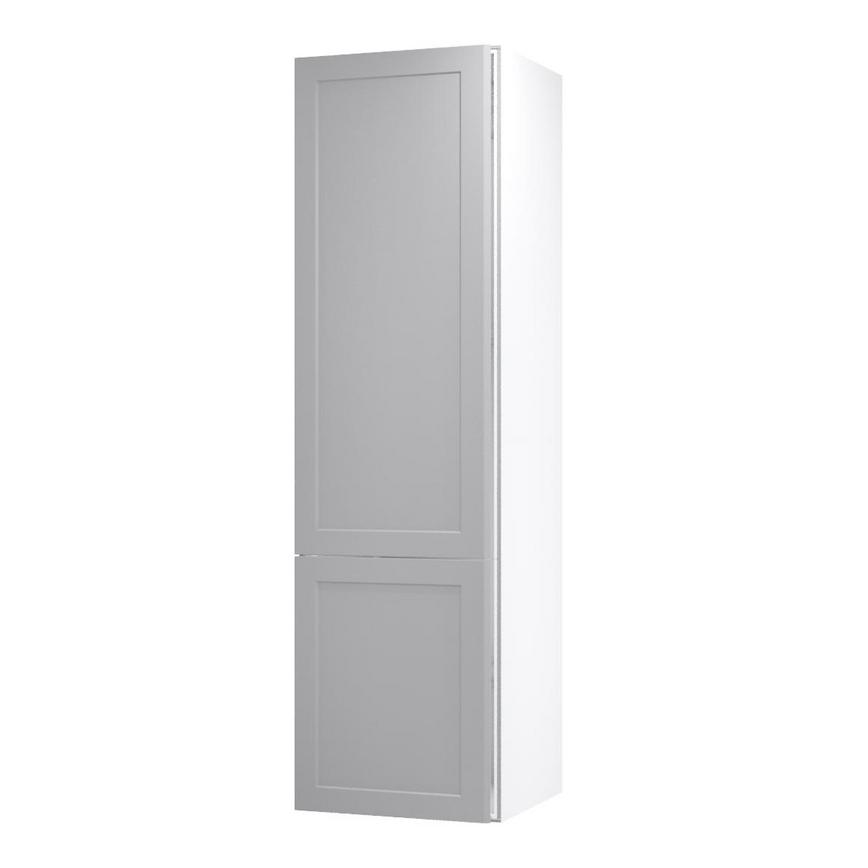 Frome Dove Grey 600 Tall 1400 Appliance Tower Door CAD Cut Out Angled Open Unit