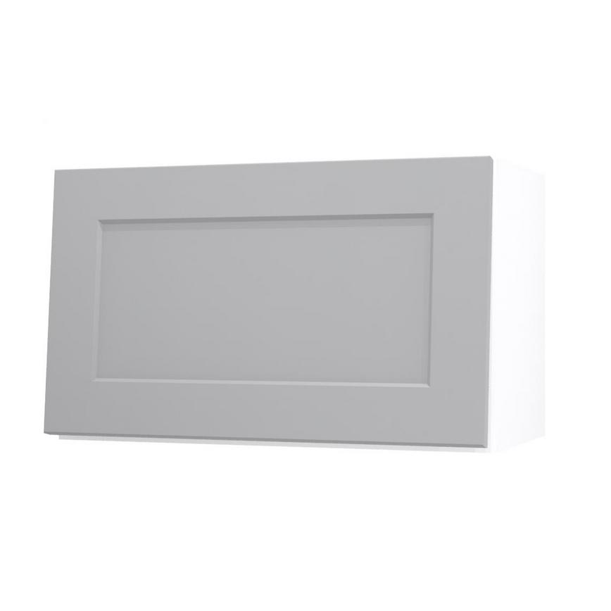 Frome Dove Grey 600 Half Height Door CAD Cut Out Angled Open Unit