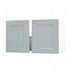 Frome Matt Mist 800 Double Belfast Sink Door (Pair) CAD Cut Out Angled Open Unit