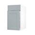 Frome Matt Mist 400 Standard Door CAD Cut Out Angled Open Unit