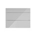 Winterton Gloss Dove Grey 900 Pan Drawer Front CAD Cut Out Front Unit