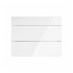 Winterton Gloss White 900 Drawer Front CAD Cut Out Front Unit