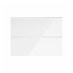 Winterton Gloss White 1000 Handleless Pan Drawer Front (342mm) CAD Cut Out Front Unit