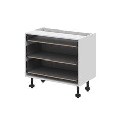 White 720mm x 1000mm x 575mm Ready Assembled Pre-Fitted Blum 3 Drawer Base Cabinet